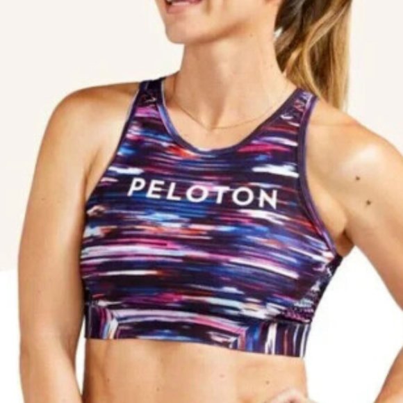 Soutien-gorge De Sport WITH Peloton Pride - Motif Géométrique Prismatique Blanc, Taille L, Neuf Avec étiquette